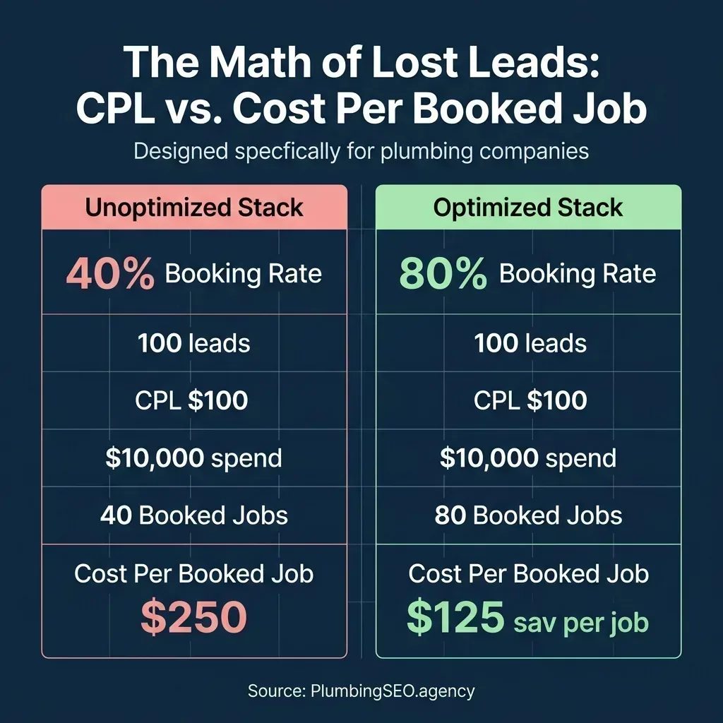 The Math of Lost Leads: CPL vs Cost Per Booked Job