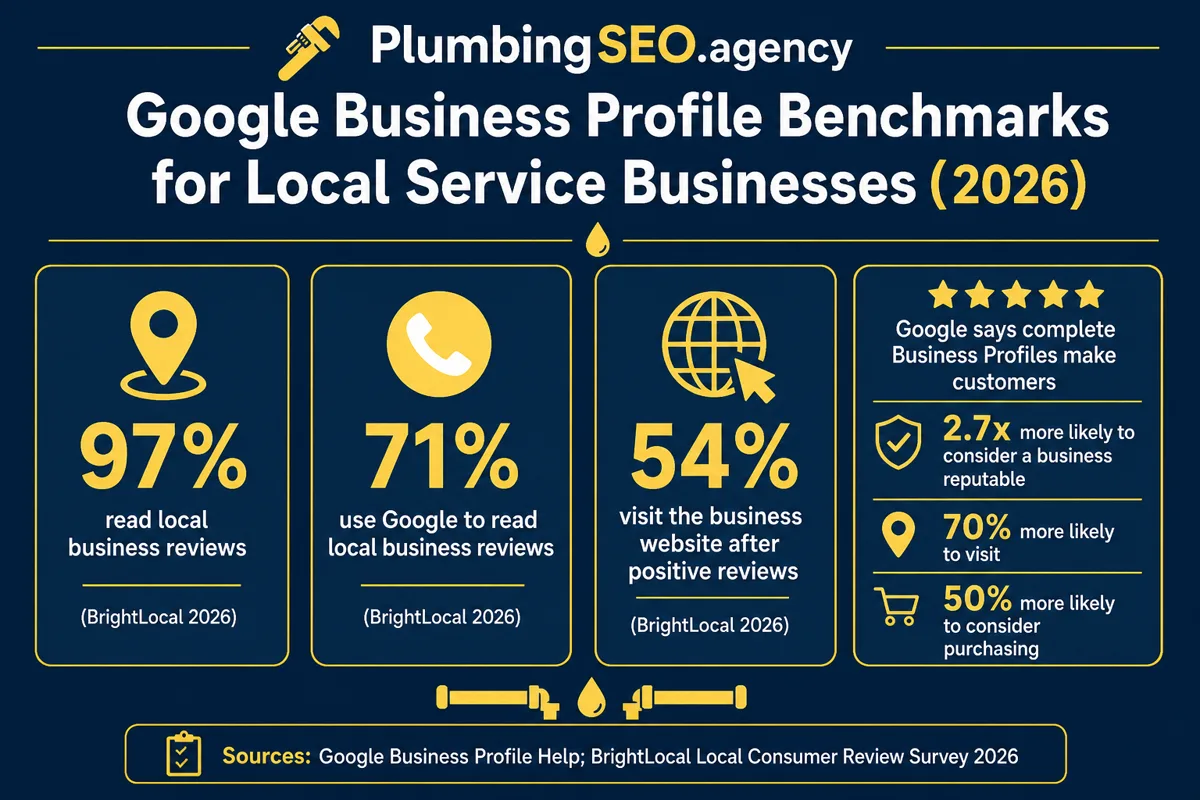 Google Business Profile benchmark statistics for local service businesses