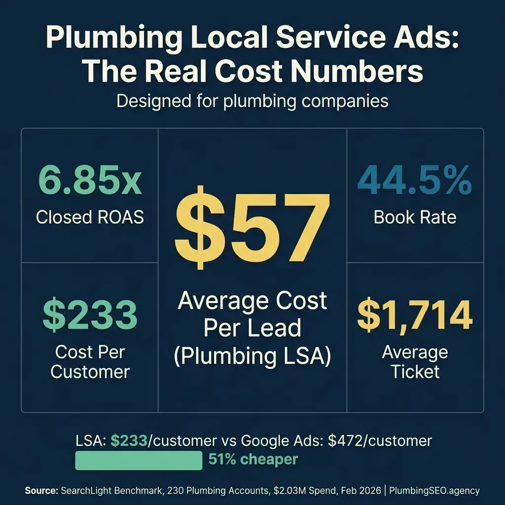 Google Local Service Ads for plumbing cost breakdown and ROI data