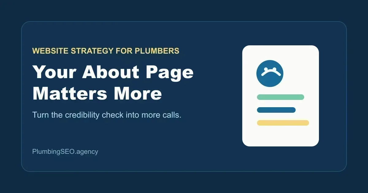 Plumbing About page trust checklist