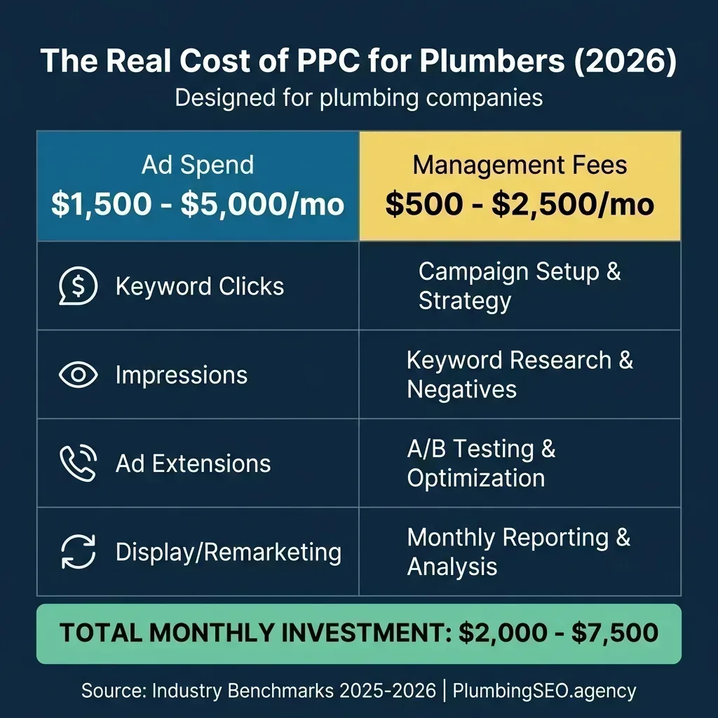 PPC optimization for plumbers cost and conversion breakdown