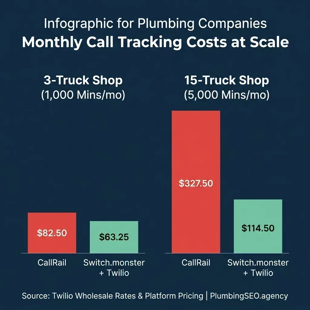 Switch.monster vs CallRail monthly cost comparison at scale