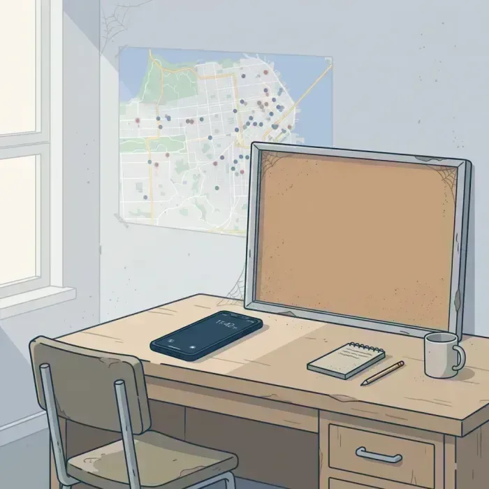 Quiet plumbing office phone representing lost service calls when local Google Search and Maps visibility is weak